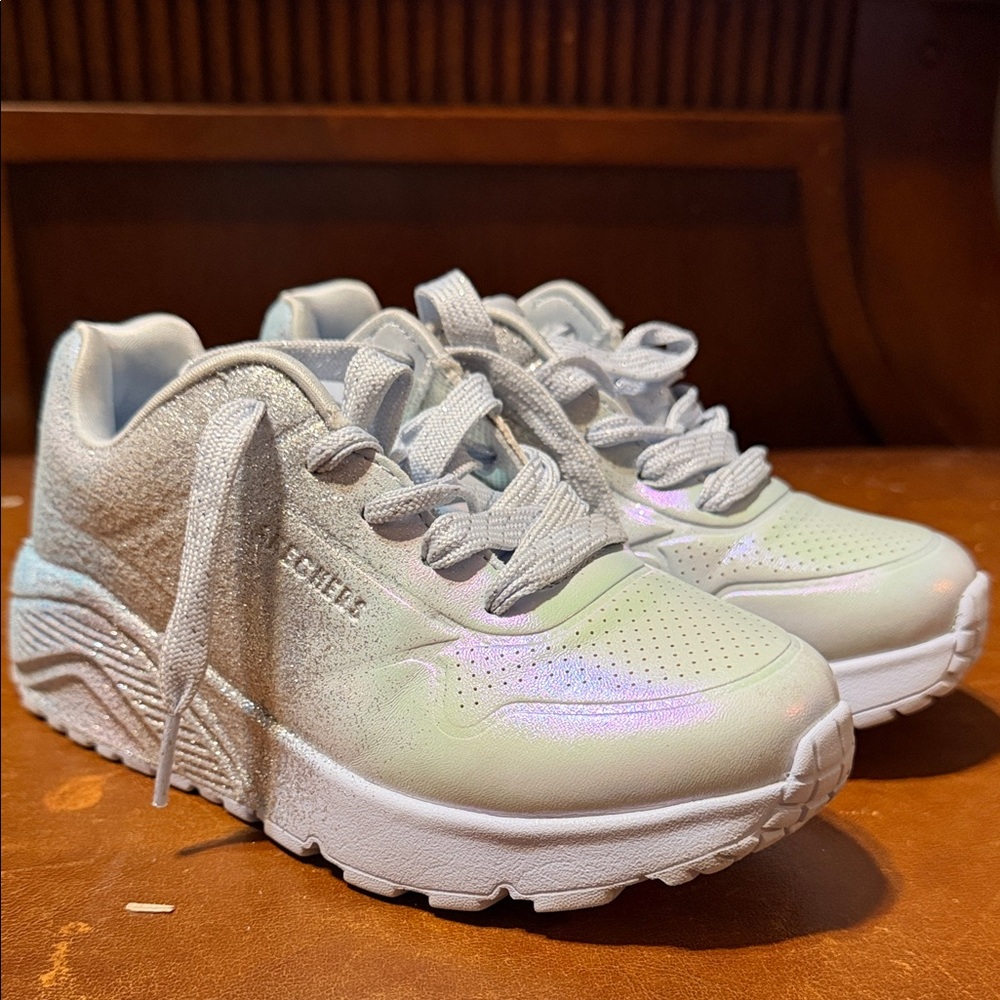 Skechers Kids Sparkling Silver Sneakers
